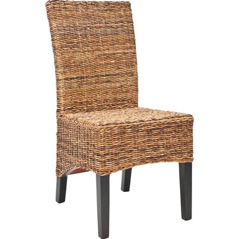 Simple Wicker Side Chair Browncolonial Set Of 2 Simple Dining