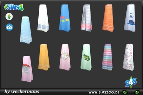 Blackys Sims 4 Zoo Towel Recolours By Weckermaus Details And