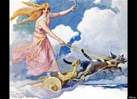 This is a digital drawing of queen wealtheow, who is hrothgar's wife and the queen of the danes. freya cat drawn chariot - Google Search (With images ...