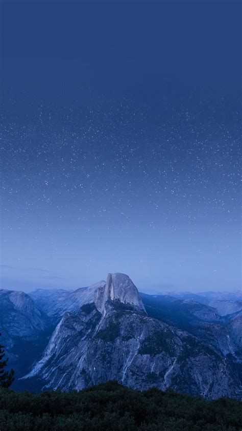 Yosemite Mountain Night Stars Iphone Wallpaper Iphone Wallpapers