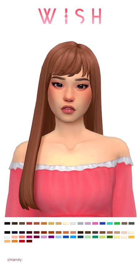 Wish Hair By Simandy Sims Hair Sims 4 Sims 4 Anime