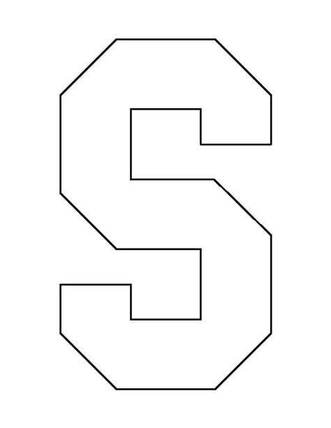 All the templates can be printed or traced. Letter S pattern. Use the printable outline for crafts ...