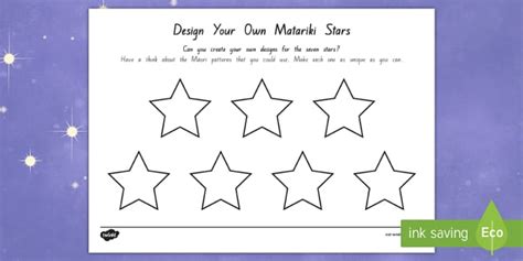 Matariki Seven Stars Design Activity Teacher Made Twinkl
