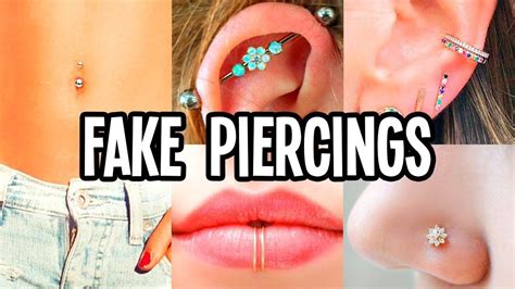 Yes my bellybutton piercing is fake!! 14 DIY Fake Piercings in Minutes At Home ️ Easy! - YouTube in 2020 | Fake piercing, Fake ear ...