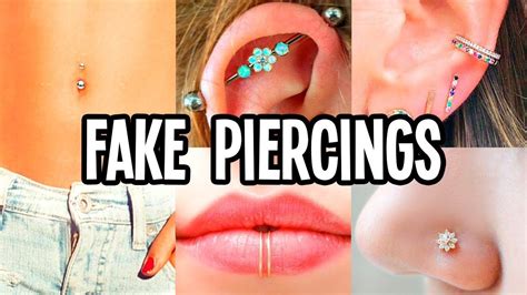 How to clean nose piercings: 14 DIY Fake Piercings in Minutes At Home ️ Easy! - YouTube ...