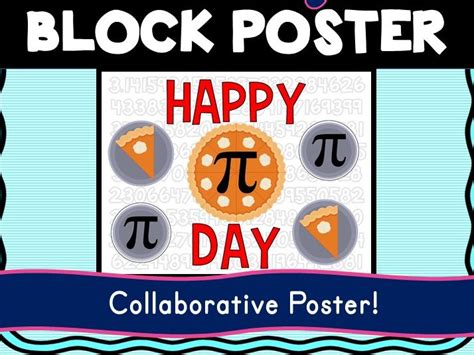 Collaboration for pi day is fun with this poster for your math teaching lessons. Pi Day Collaborative Poster! Team Work - Math - Happy Pi ...