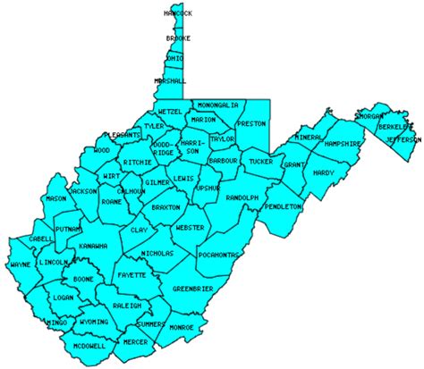 County Map Of West Virginia Counties Virginia Map