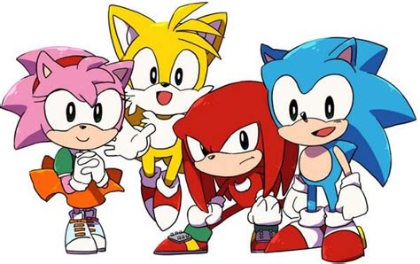 The Classic Crew They Are So Cute Sonic The Hedgehog Classic Sonic