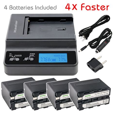 kastar battery multifunction charger for np f970 plm 100 plm 50 plm a35
