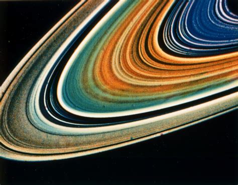 Esa Enhanced Colour Image Of Saturns Rings