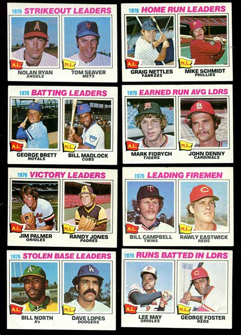 We did not find results for: 1977 Topps - League Leaders COMPLETE 8-card Subset lot #x EM