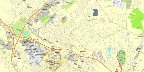 Albany Map St New York Us Printable Vector Street Map V3 Full