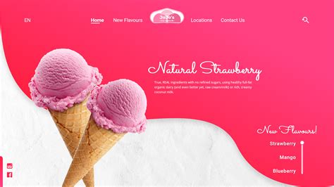 Concept Web Design Jojo S Ice Cream On Behance