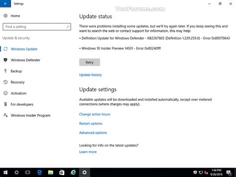 Windows Update Check For And Install In Windows 10 Windows 10 Tutorials