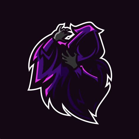 Grim Reaper Esport Gaming Modèle De Logo De Mascotte