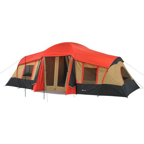 Ozark Trail 10 Person 3 Room Vacation Tent With Shade Awning Walmart