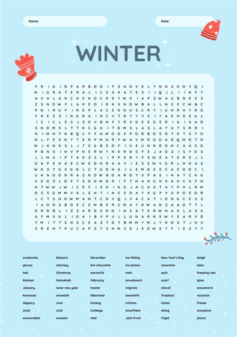 5 Best Printable Winter Word Search Difficult Pdf For Free At Printablee