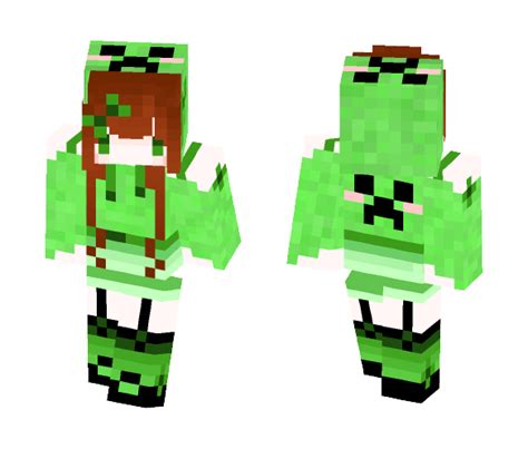 Minecraft Creeper Girl Skin Layout