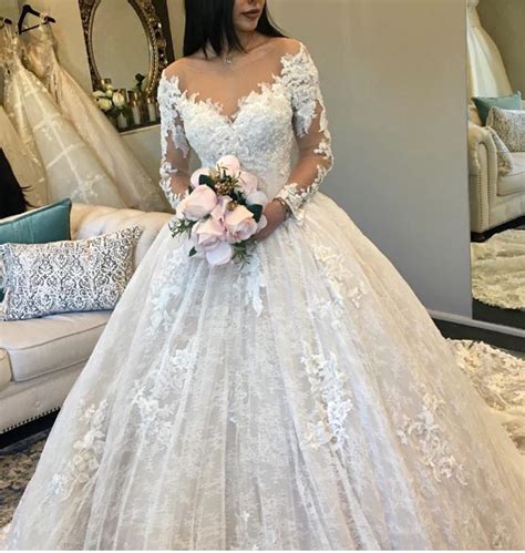With our taffeta ballgown dresses lace sleeves are top of our mind when it comes to a long sleeve ballgown dress. Vintage Long Sleeves Lace Ball Gown Wedding Dresses ...