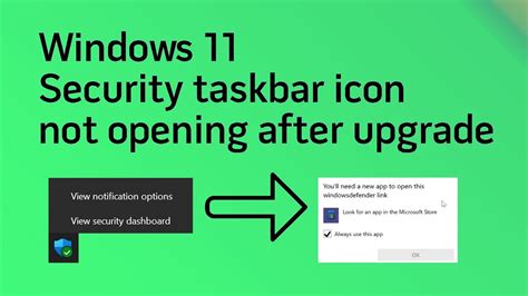 How To Fix The Windows Security Taskbar Icon Not Opening After