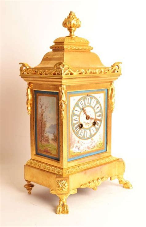 Antique French Ormolu And Porcelain Clock Circa 1860 At 1stdibs