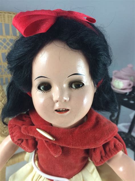 Antique 13 Composition Ideal Snow White Doll With Flirty Eyes Snow