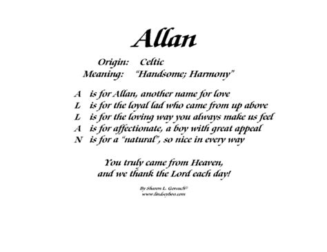 Meaning Of Allan Lindseyboo