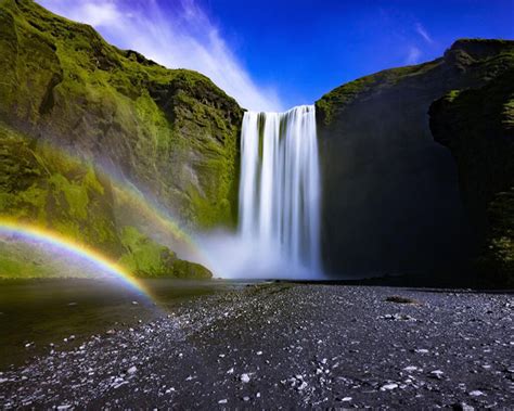 Rainbow Over Water Cascades Wallpapers Wallpaper Cave