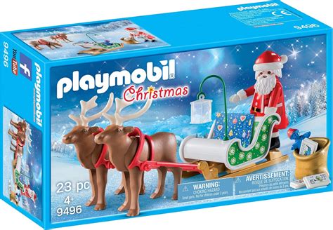 Playmobil Santas Sleigh With Reindeer Toys And Games