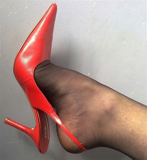 Love4heels — Very Sexy Red High Heel Slingbacks