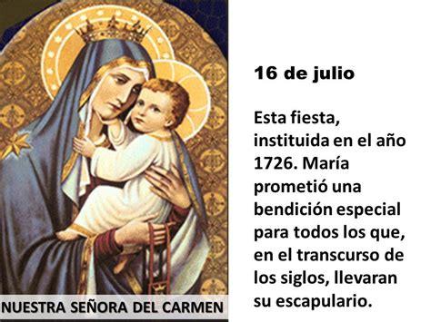 Este viernes 16 de julio se celebra el día de la virgen de el carmen y a partir de las 10.00 hs. Blog del Profesor Nelson Vargas: Virgen del Carmen