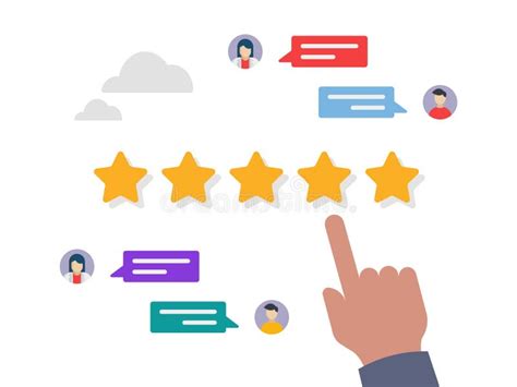 Customer Review Showing On Five Star Rating Reviews Stars With Good