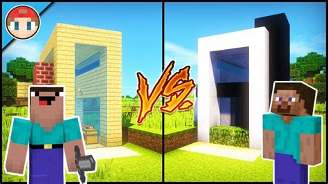 Minecraft Noob Vs Pro Modern House Battle In Minecraft Youtube