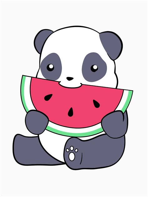 Watermelon Eating Panda T Shirt By Massamoo Redbubble