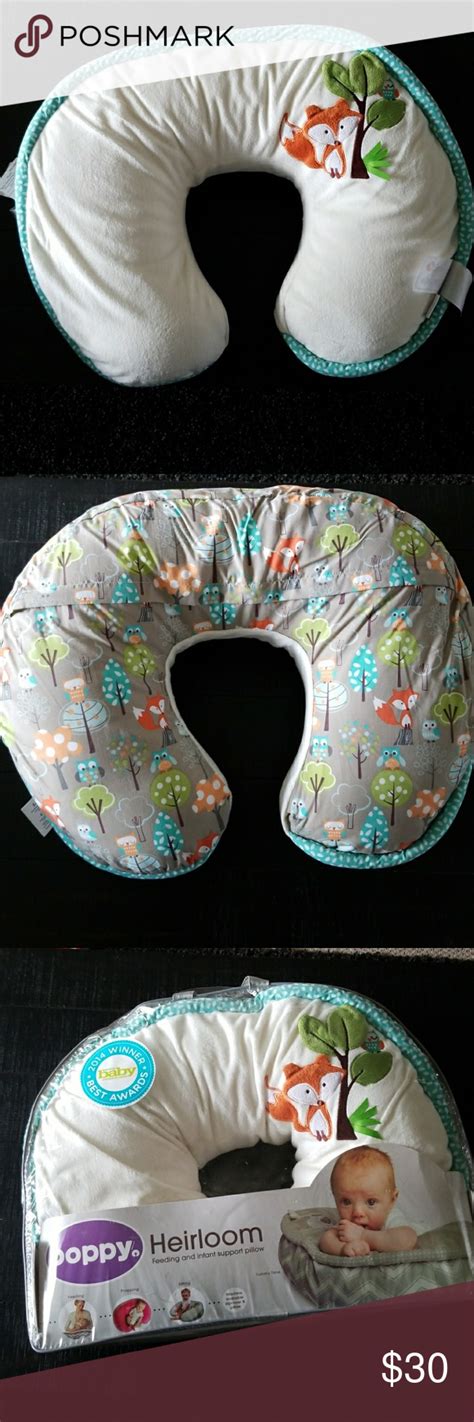 This toddler pillow by little one's pillow measures 13 x 18 x 4 inches and is designed to be supportive and soft. Baby Boppy Baby Boppy Heirloom pillow. Used very lightly, literally like once for 5 minutes. In ...