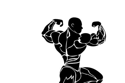 Bodybuilding Icon Muscles Vector Illustrations Creative Market