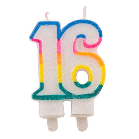 Geburtstag werden jugendliche einen kleinen schritt erwachsener. Zahlenkerze für Kuchen Zahl 16 - geschenkexpress.ch