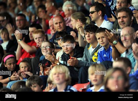 Young Faces In The Crowd At A Football Match Stock Photo Royalty Free