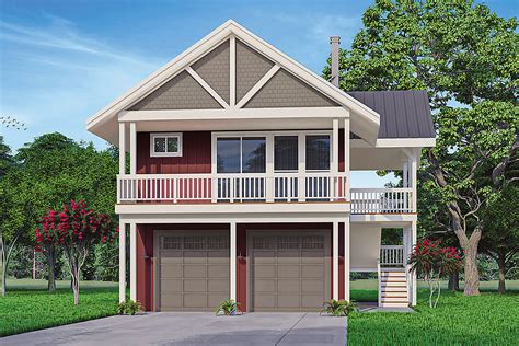 Craftsman Carriage House Plan With Covered Deck 720056da