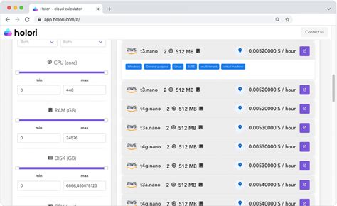 Holori Ultimate Aws Pricing Calculator