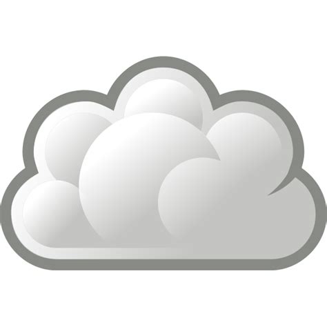 Grey Cloud Icon Vector Image Free Svg