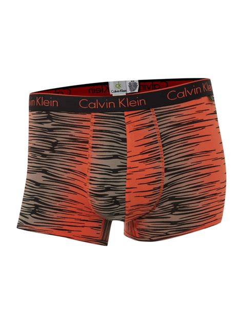 Calvin Klein Tiger Underwear Trunk In Orange For Men Lyst