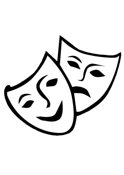 Drama Mask Templates Clipart Best
