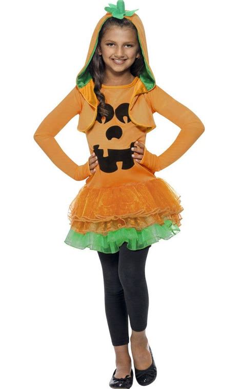 Girls Pumpkin Fancy Dress Costume Jack O Lantern Kids Costume