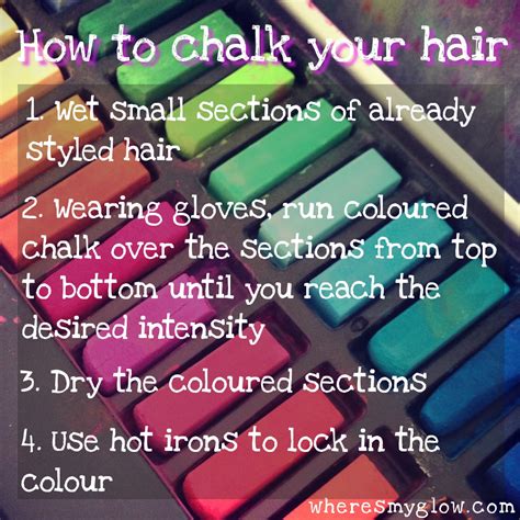 Rose gold is a mixture of pink and peach. Where's My Glow? : How to use chalk to colour your hair