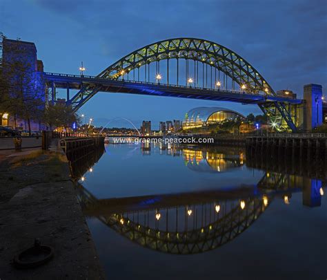 The Tyne Bridges At Night Newcastle Upon Tyne Tyne