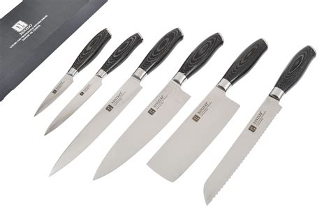 Juegos de cuchillos de cocina profesional de 3 uds. Juego de cuchillos de cocina - hoja de acero damasco ...