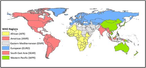 World Health Organization Regions Download Scientific Diagram