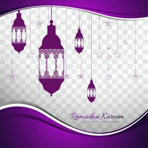 purple design  lanterns  ramadan kareem  vector