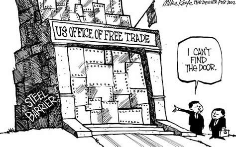 Free Trade Mike Keefe Political Cartoon 03082002